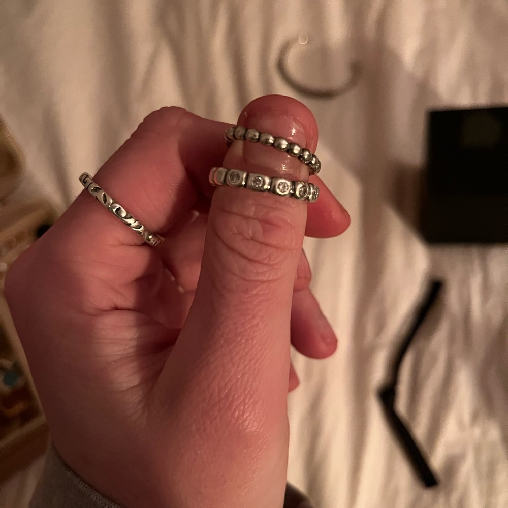 (2) Pandora bundle ring set